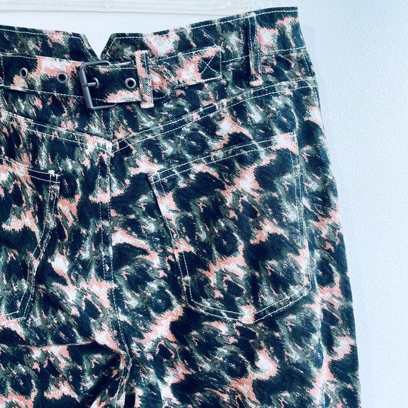 Rachel Comey 4, 12 Animal Print High Rise Denim Olive, Pink Cotton Jeans Target - Picture 10 of 12